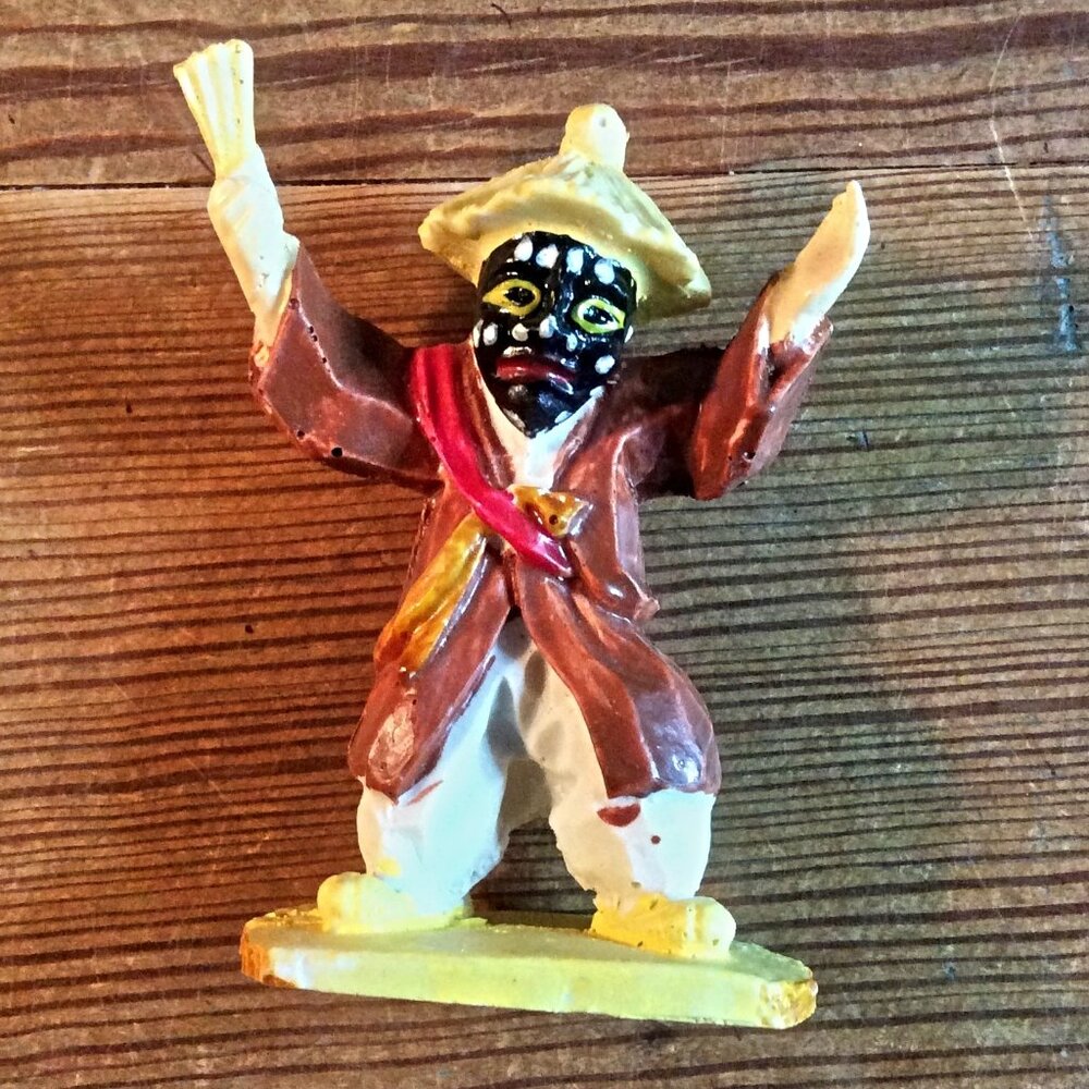 Vintage Korean Eunyul Talchum Dance Drama Figure 3" Theater Collectible